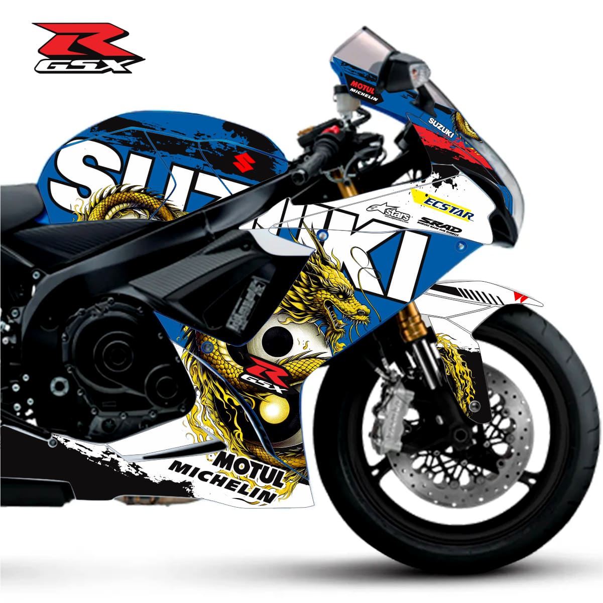 Adesivo Gsxr 750 Completo 2014/2016 - Dragon Special Edition - Imagem 3