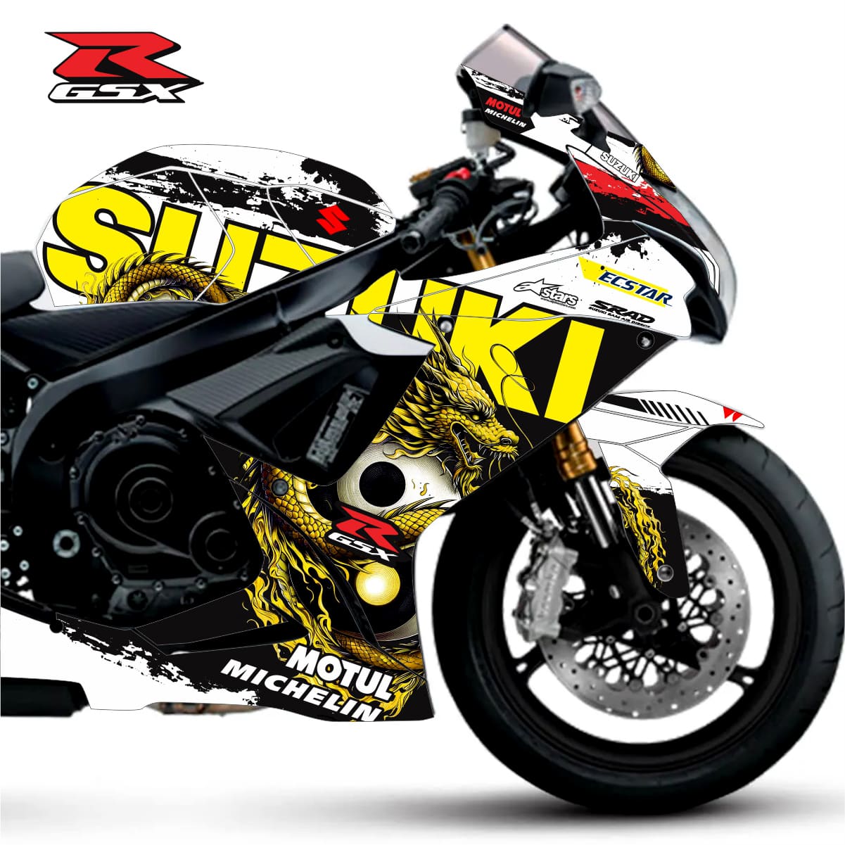 Adesivo Gsxr 750 Completo 2014/2016 - Dragon Special Edition