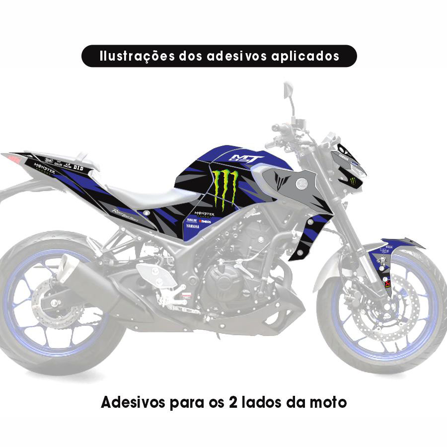 Adesivo MT 03 2021/2023 Completo - MotoGp - Imagem 9