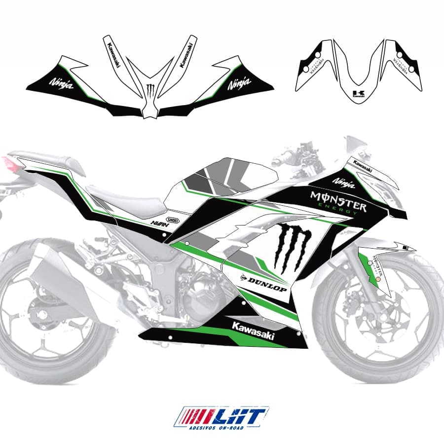 Adesivo Ninja 300 Completo 2013/2024 - M. Energy Standard - Imagem 6