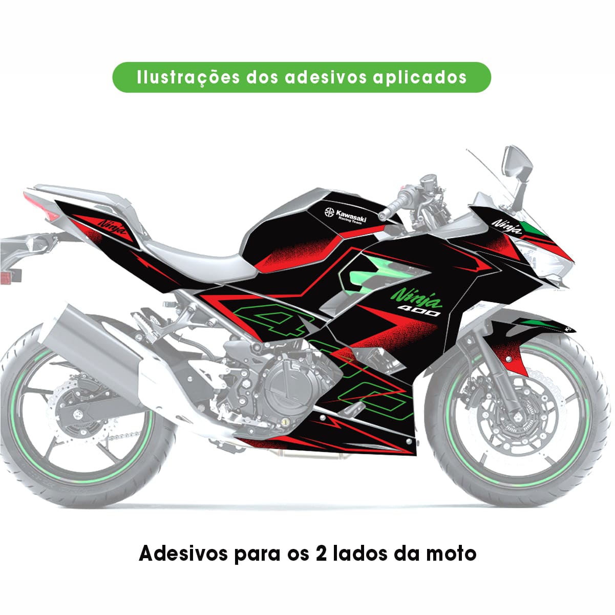 Adesivo Ninja 400 Completo 2018/2024 - Line Racing - Imagem 7
