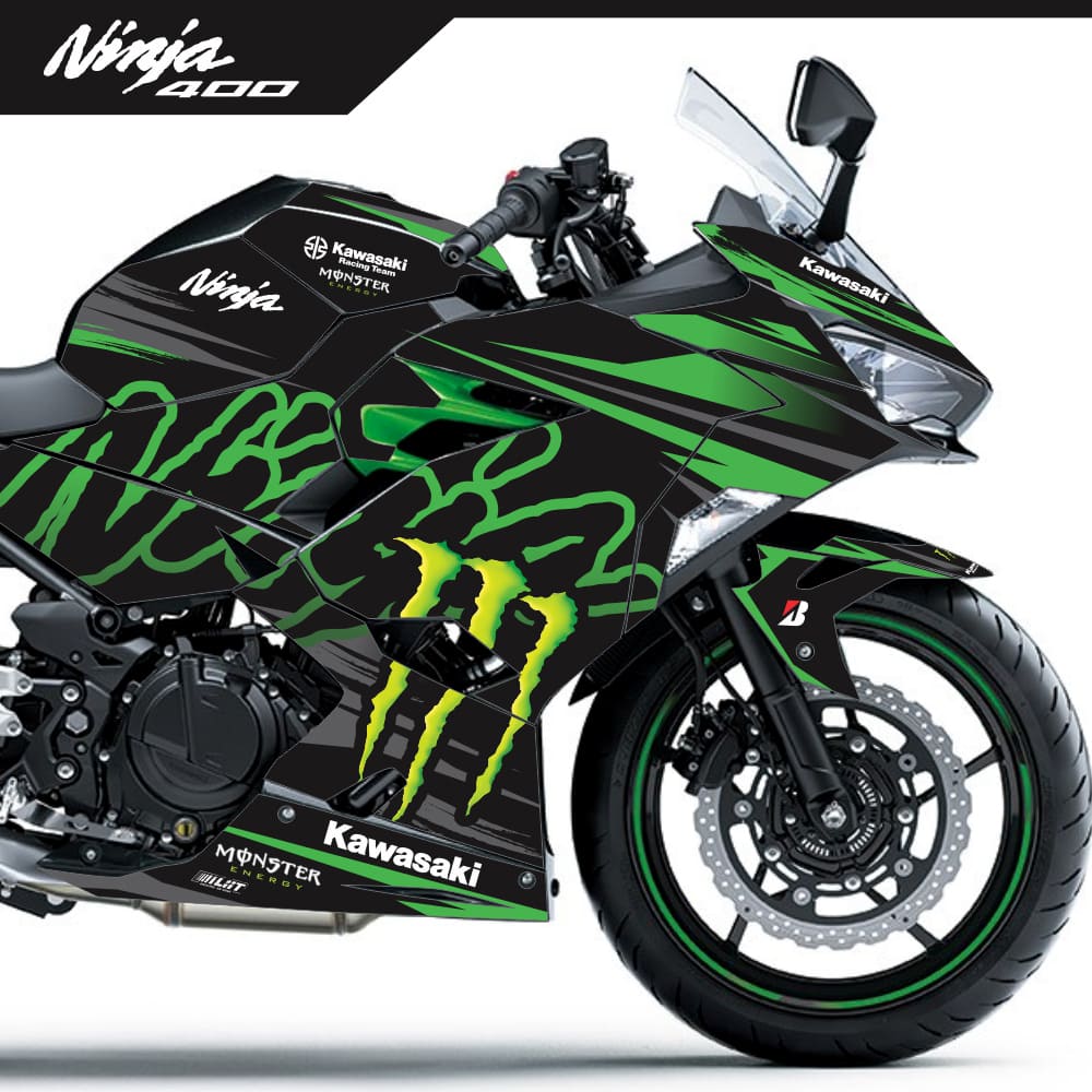 Adesivo Ninja 400 Completo 2018/2024 - Grounge Style