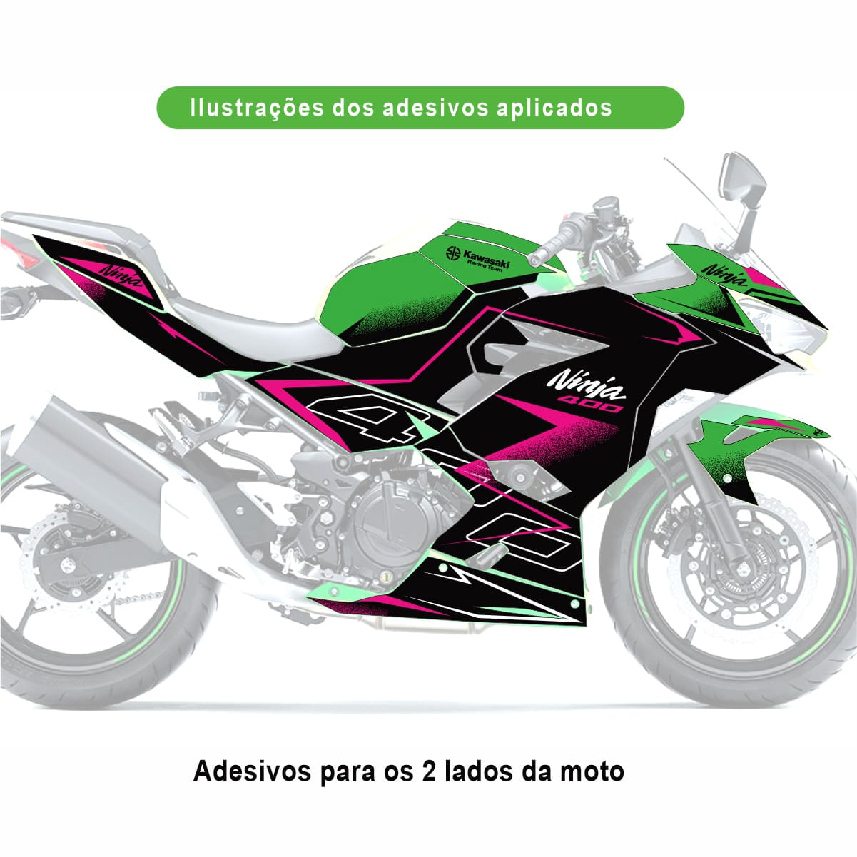 Adesivo Ninja 400 Completo 2018/2024 - Line Racing - Imagem 5