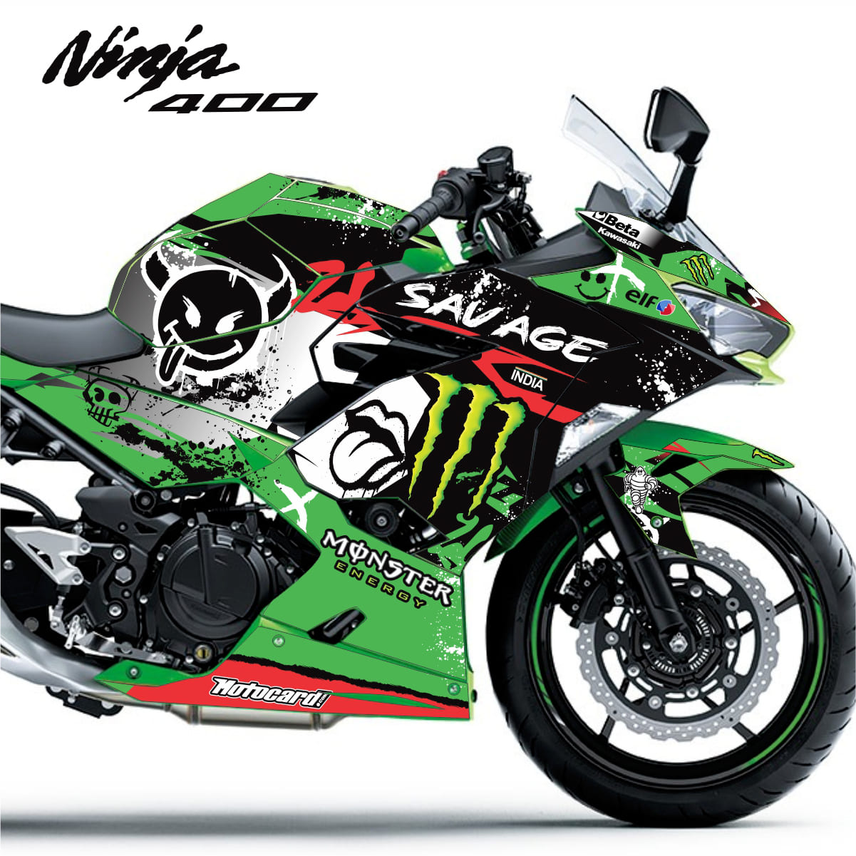 Adesivo Ninja 400 Completo 2018/2024 - M. Energy Savage
