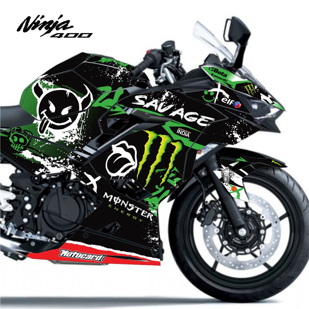 Adesivo Ninja 400 Completo 2018/2024 - M. Energy Savage - Imagem 4