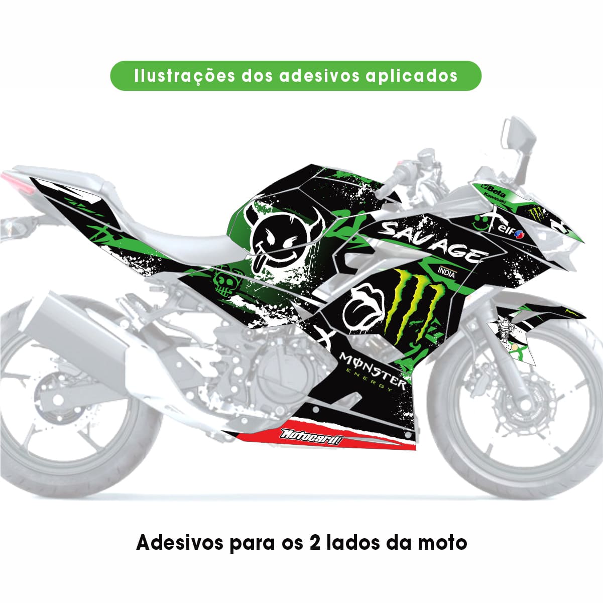 Adesivo Ninja 400 Completo 2018/2024 - M. Energy Savage - Imagem 5