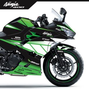 Adesivo Ninja 400 Completo 2018/2024 - Flow Race Preta