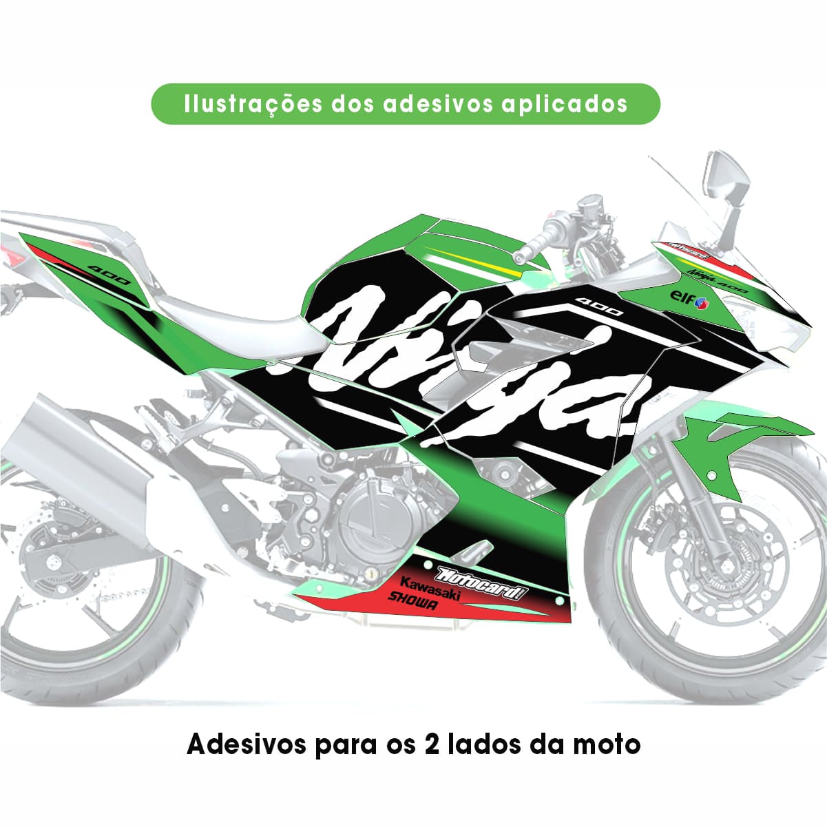 Adesivo Ninja 400 Completo 2018/2024 - Motocard Edition - Imagem 2