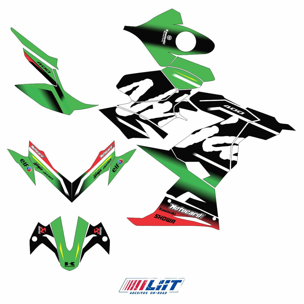 Adesivo Ninja 400 Completo 2018/2024 - Motocard Edition - Imagem 3