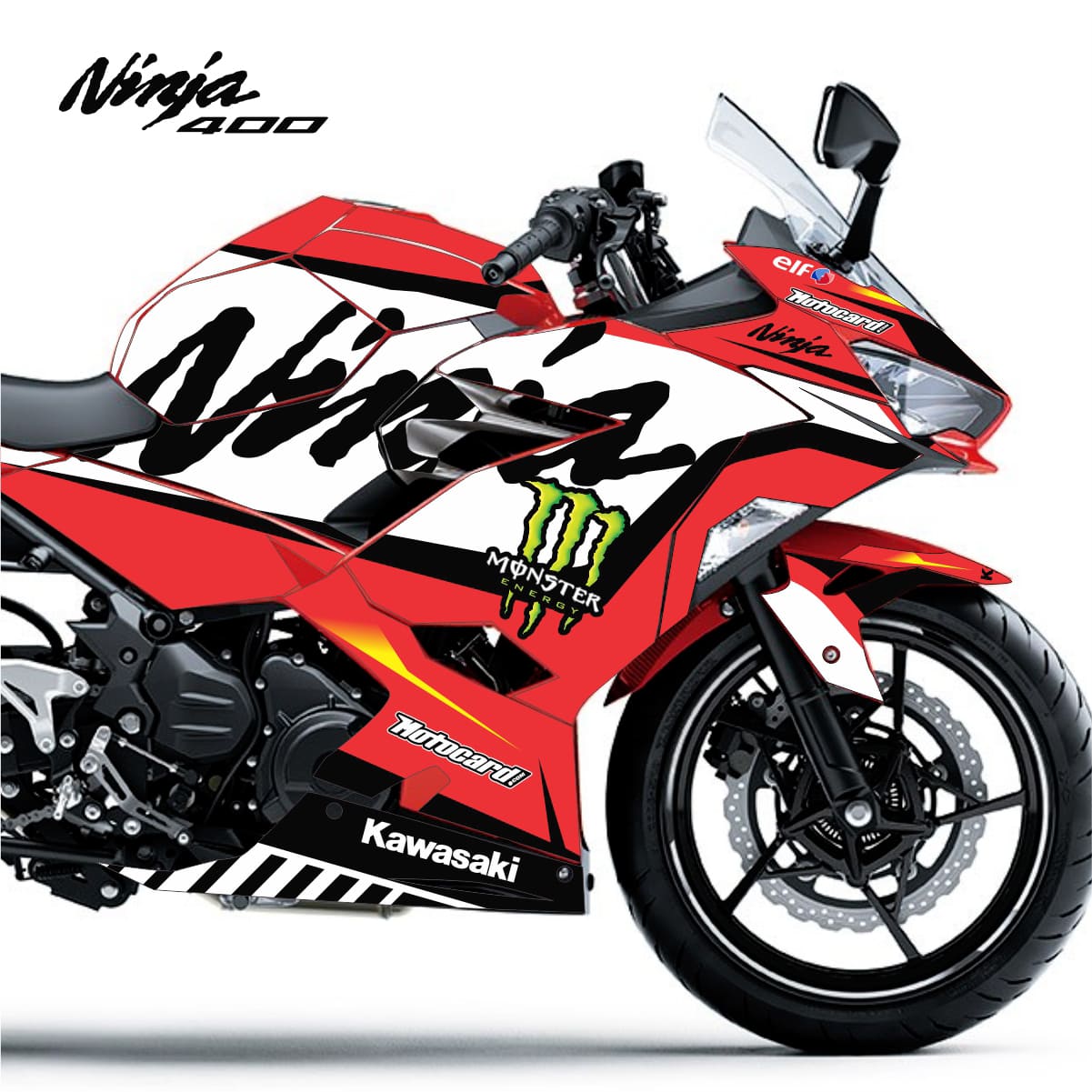 Adesivo Ninja 400 Completo 2018/2024 - Kawasaki Valt Vermelha