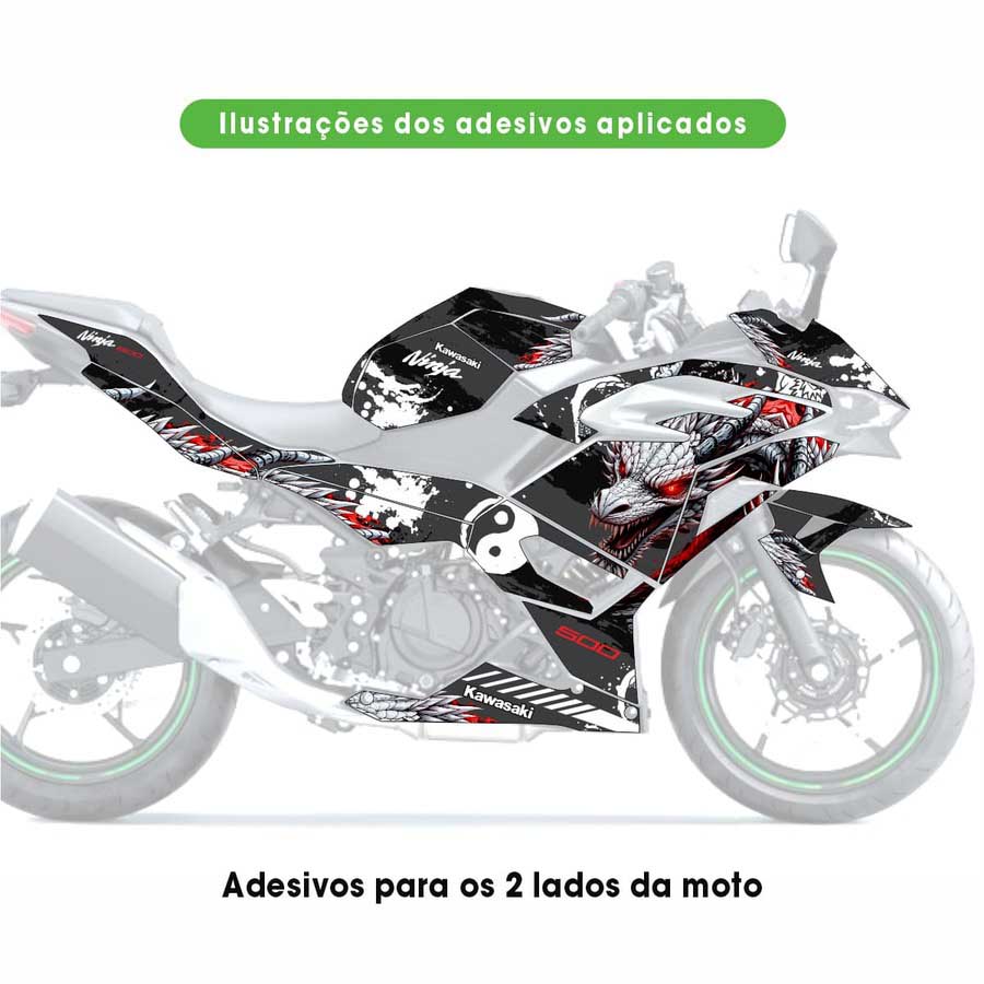 Adesivo Ninja 500 Completo 2024/2025 - Dragon Design - Imagem 2