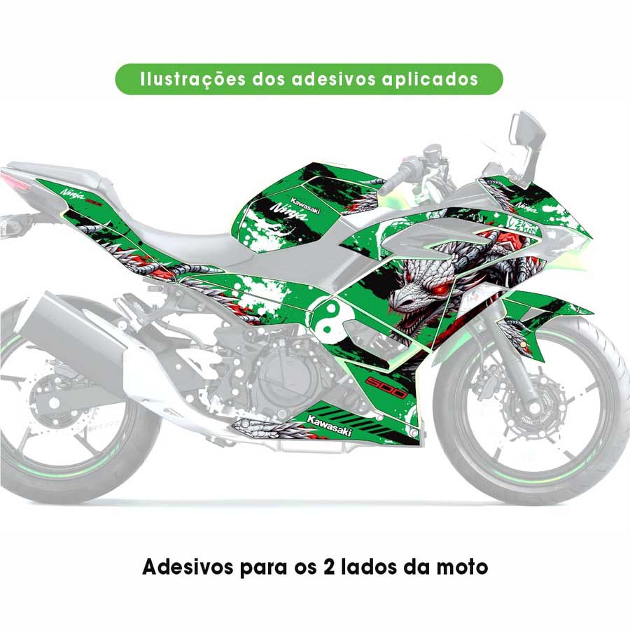 Adesivo Ninja 500 Completo 2024/2025 - Dragon Design - Imagem 5