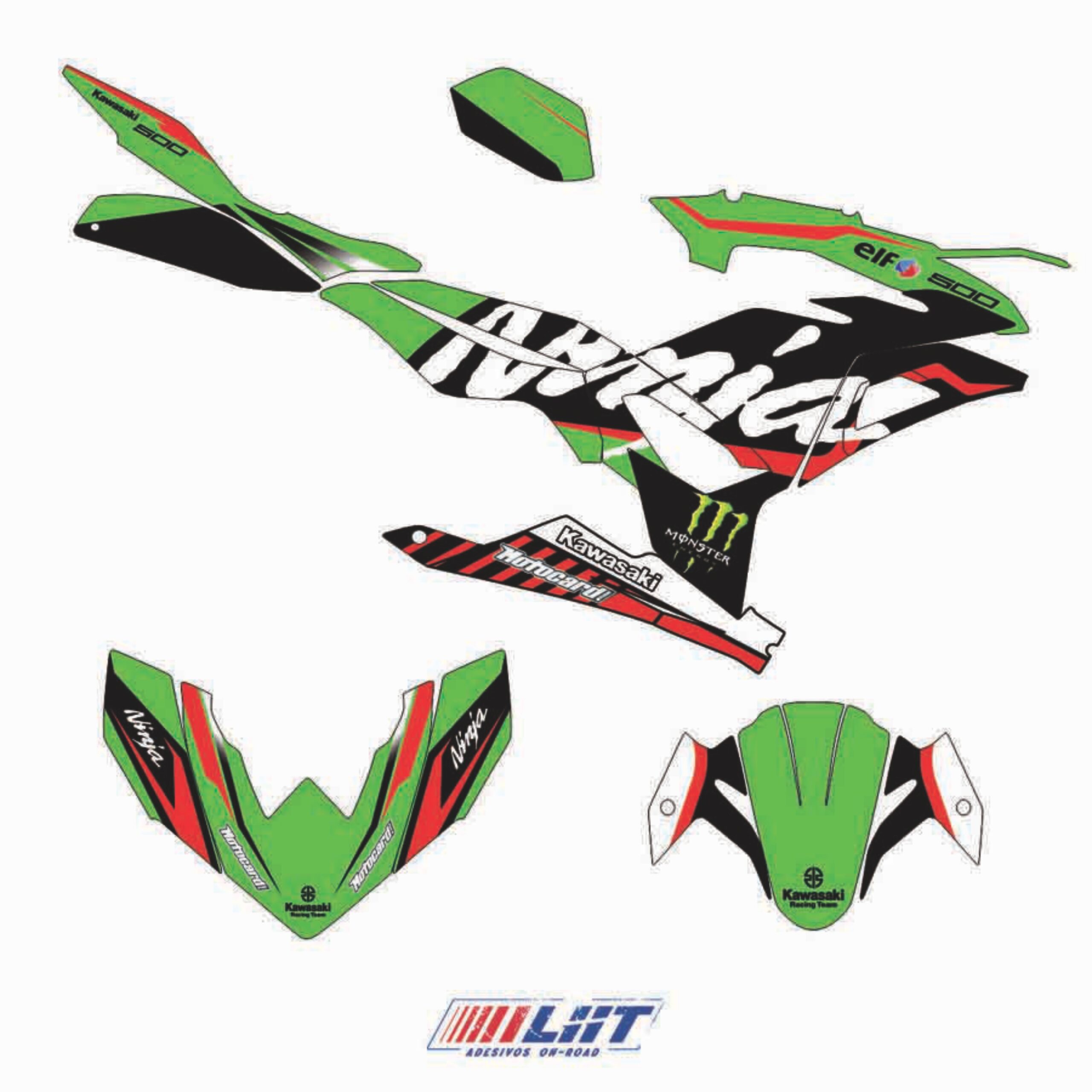 Adesivo Ninja 500 Completo 2024/2025 - Style M. Energy - Imagem 3