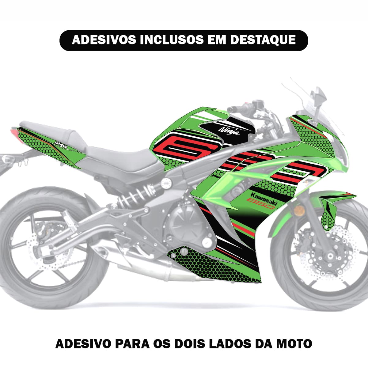 Adesivo Ninja 650 Completo 2011/2016 - Standard Coméia - Imagem 2