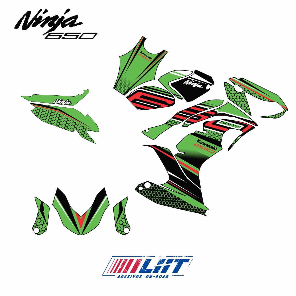 Adesivo Ninja 650 Completo 2011/2016 - Standard Coméia - Imagem 3