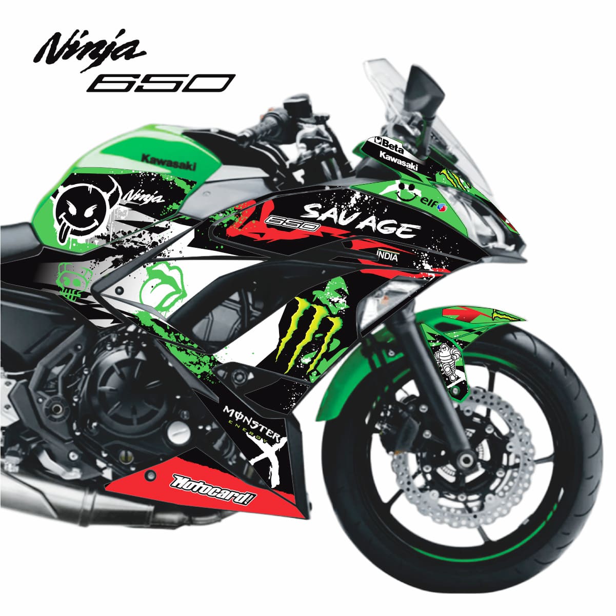 Adesivo Ninja 650 Completo 2011/2016 - Savage Edição Especial