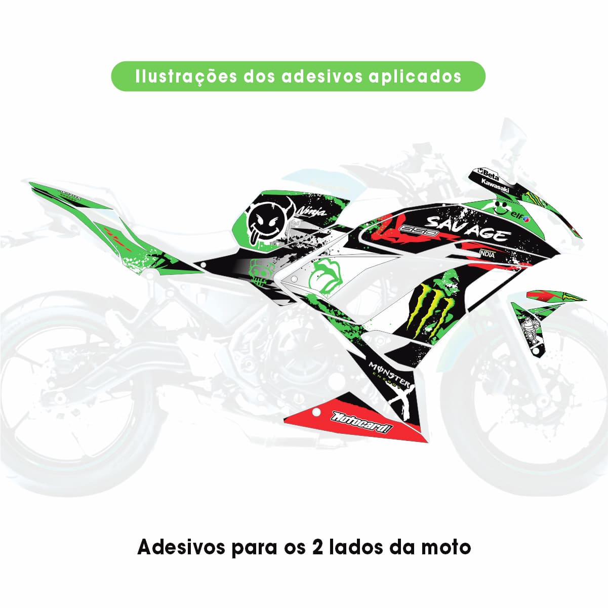 Adesivo Ninja 650 Completo 2011/2016 - Savage Edição Especial - Imagem 2