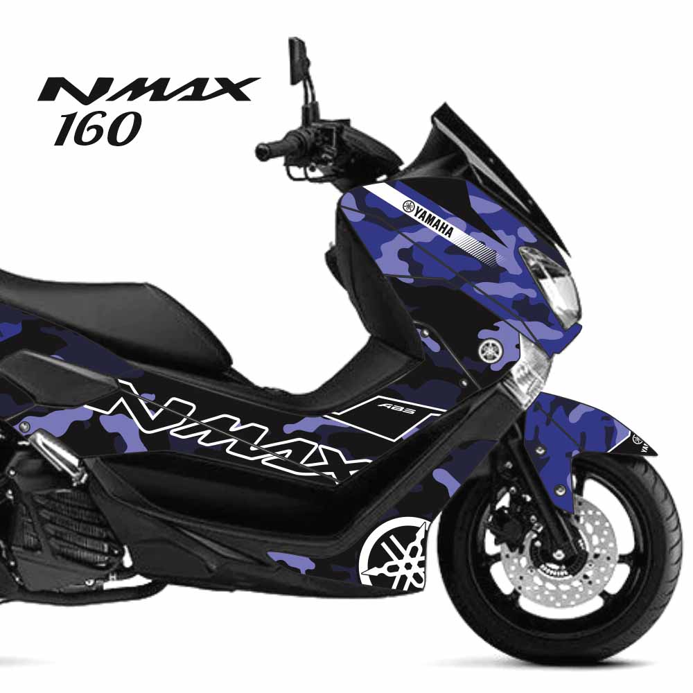 Adesivo Nmax 160 Completo 2015/2020 - Camuflado Azul