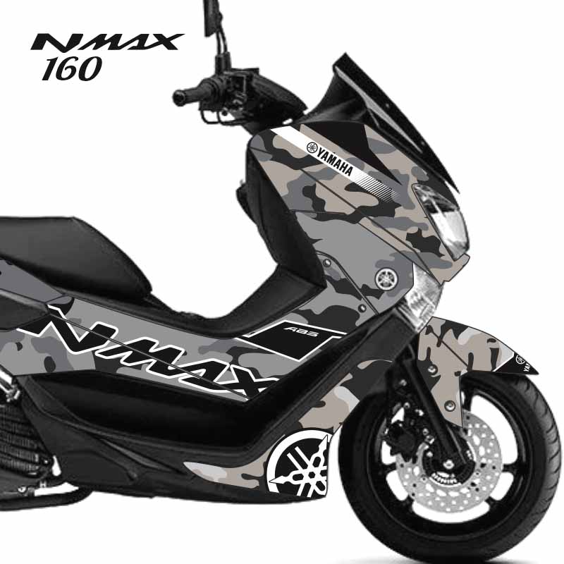 Adesivo Nmax 160 Completo 2015/2020 - Camuflado Cinza