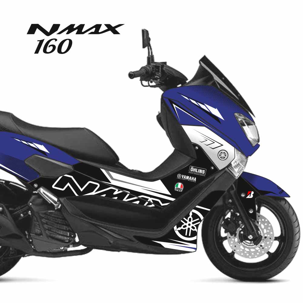 Adesivo Nmax 160 Completo 2015/2020 - Yamaha Racing Pro Azul