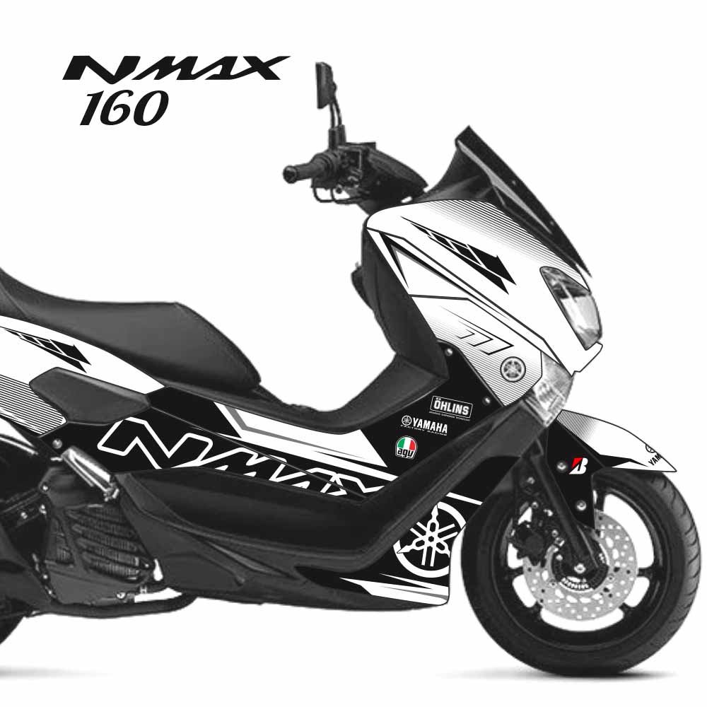 Adesivo Nmax 160 Completo 2015/2020 - Yamaha Racing Pro Branca