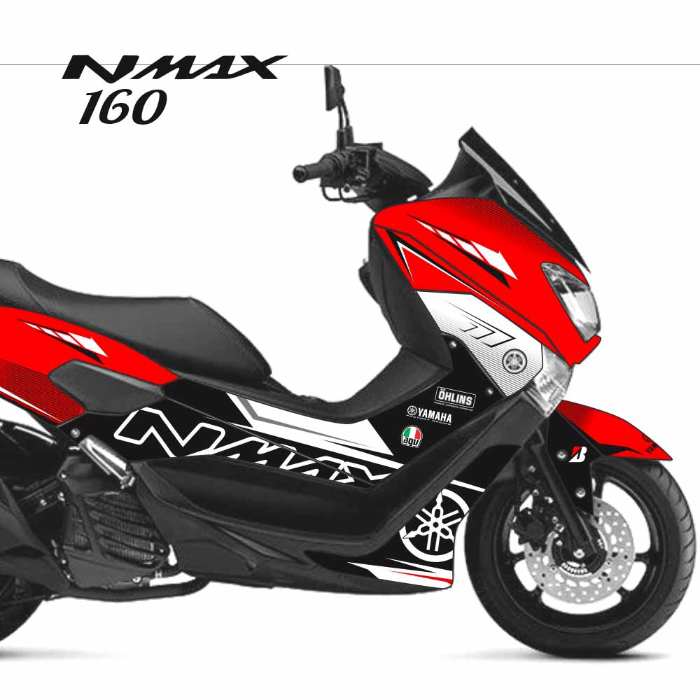 Adesivo Nmax 160 Completo 2015/2020 - Yamaha Racing Pro Vermelha