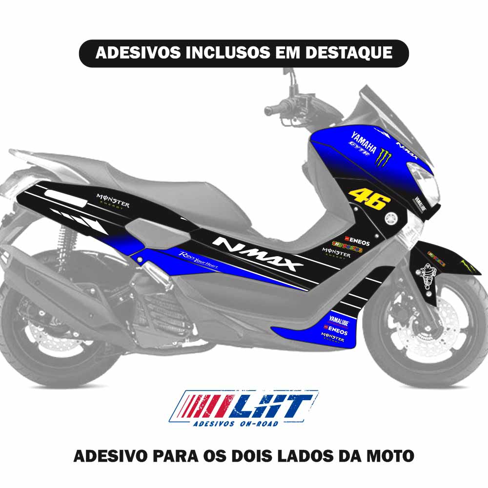 Adesivo Nmax 160 Completo 2015/2020 - Valentino Rossi - Imagem 2