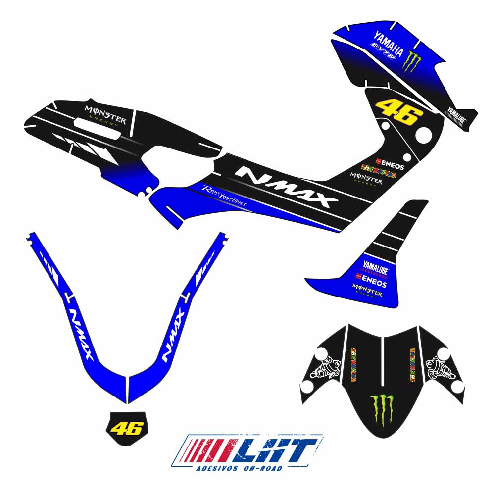 Adesivo Nmax 160 Completo 2015/2020 - Valentino Rossi - Imagem 3