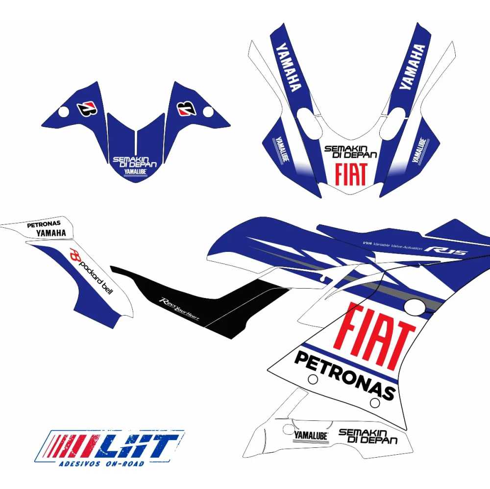 Adesivo R15 Yzf 2019/2026 - Fiat Valentino Rossi - Imagem 3