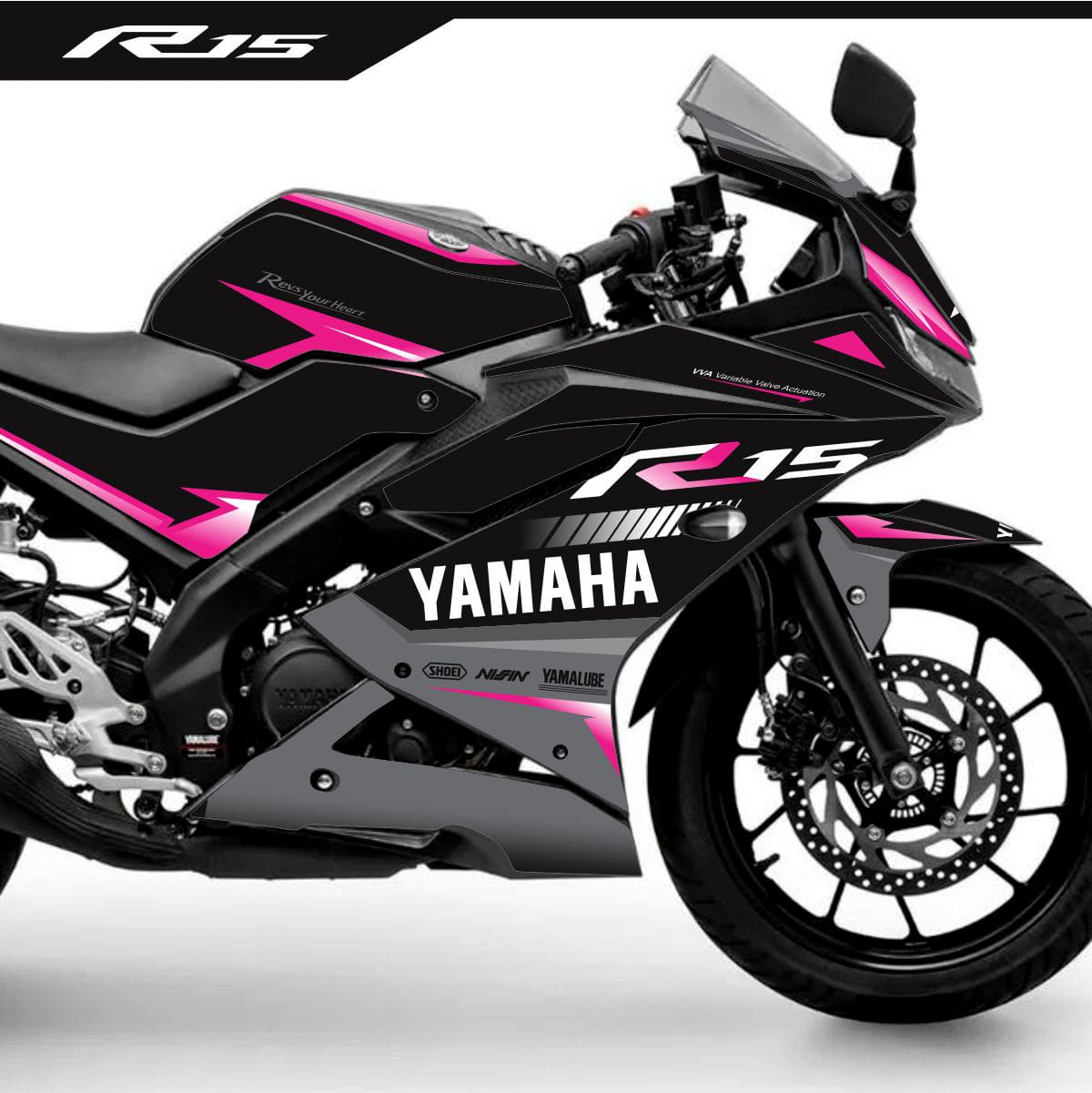 Adesivo R15 Yzf V3 Completo 2019/2026 - Yamaha Crew Racing - Imagem 2