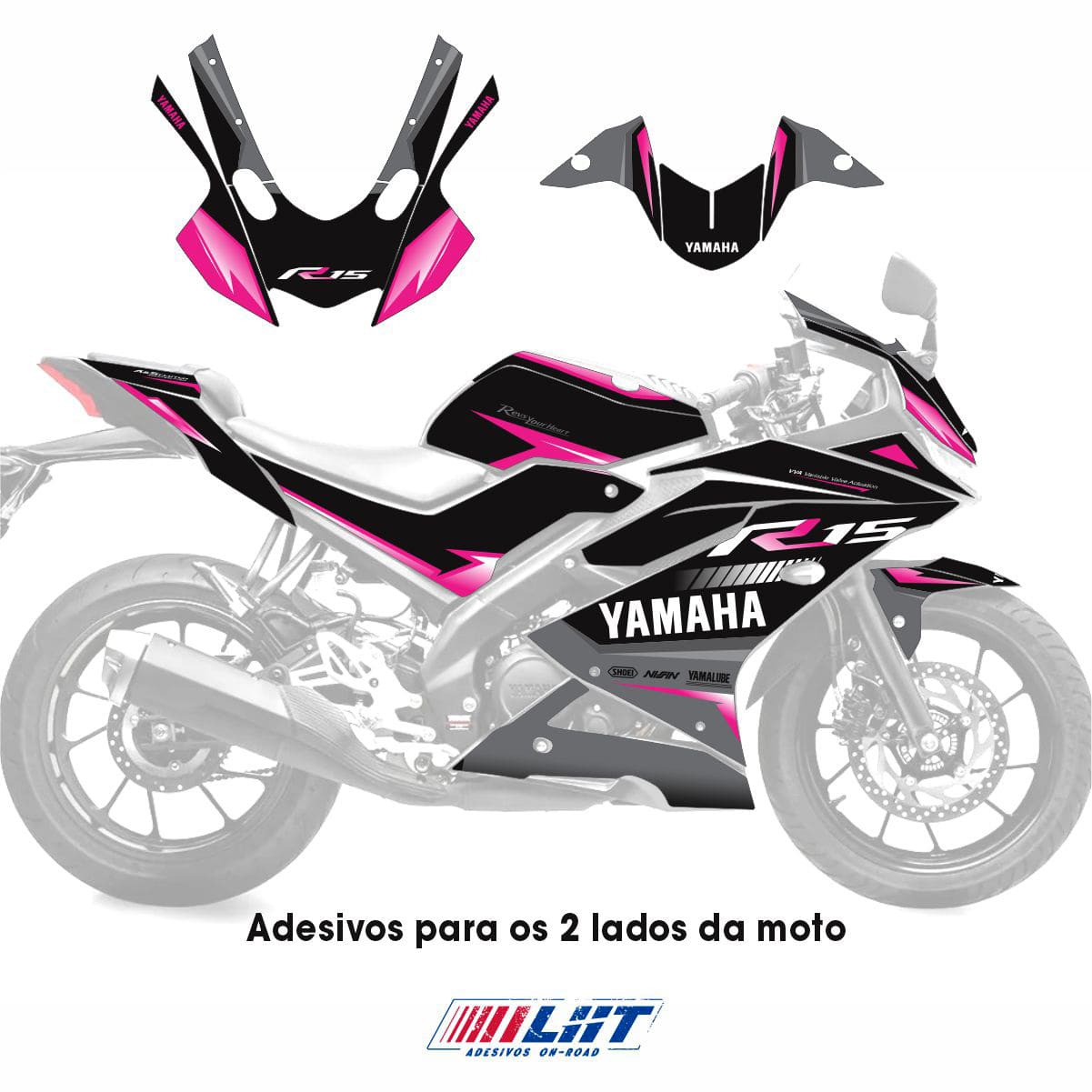 Adesivo R15 Yzf V3 Completo 2019/2026 - Yamaha Crew Racing - Imagem 4