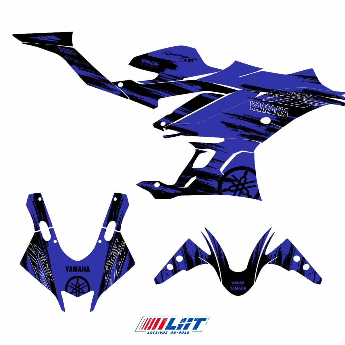 Adesivo R3 Completo 2020/2024 - Bomber Racing Azul - Imagem 3