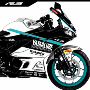 Adesivo R3 Completo 2020/2024 - Yamalube Branco/Turquesa