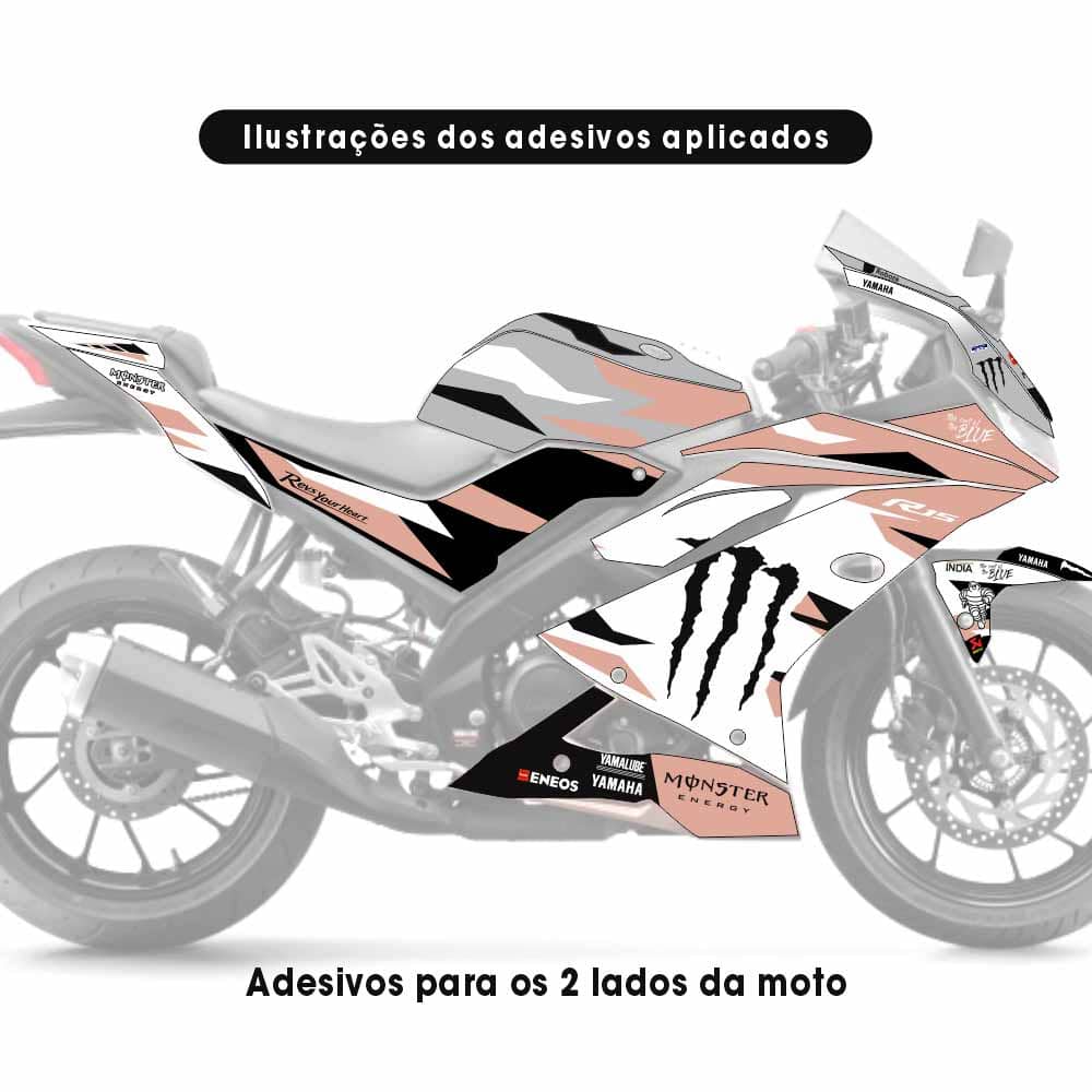 Adesivo R15 Yzf V3 Completo Monster Motogp - 2019/2026 - Imagem 8