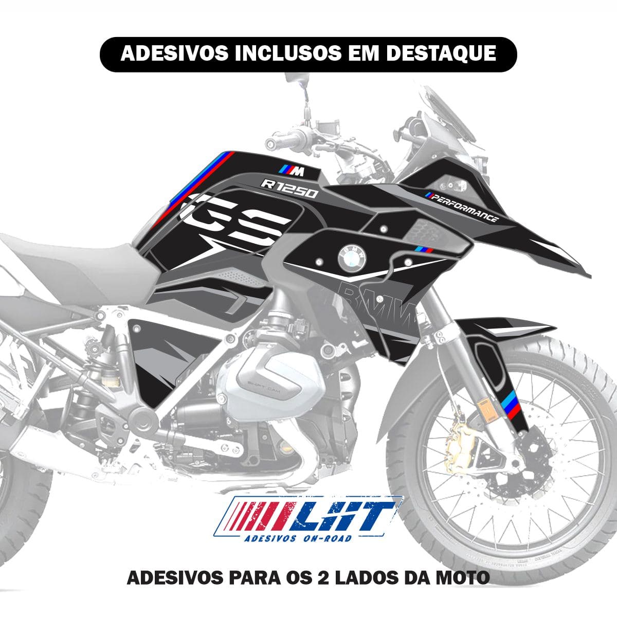 Adesivo Bmw 1250/1200 GS Completo 2017/2023 - Line Style - Imagem 5