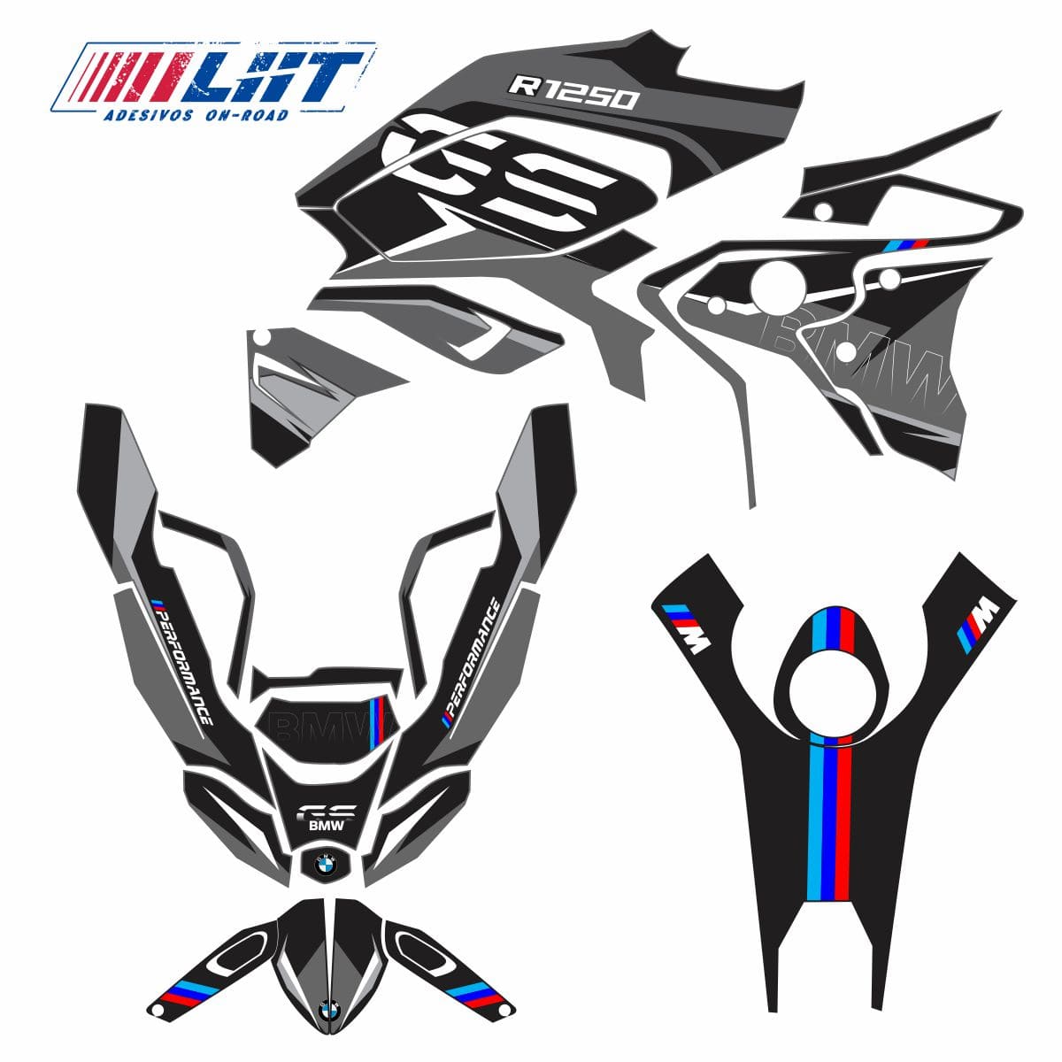 Adesivo Bmw 1250/1200 GS Completo 2017/2023 - Line Style - Imagem 4