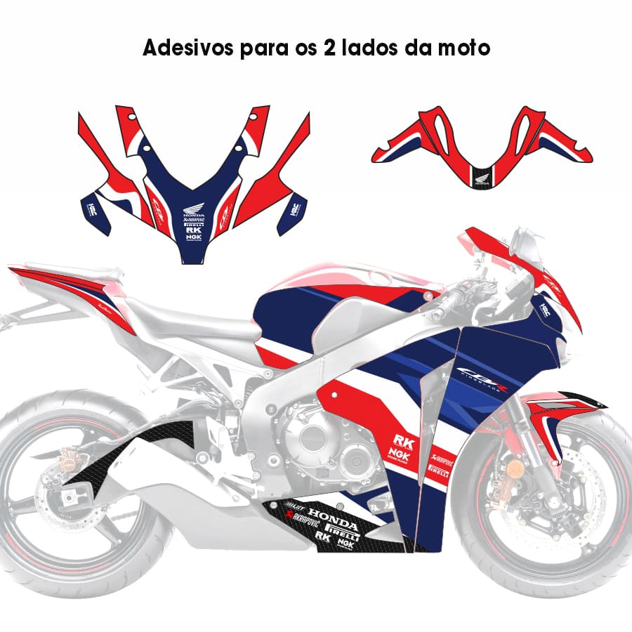 Adesivo Cbr 1000rr Completo 2008/2011 - Hrc Racing - Imagem 3