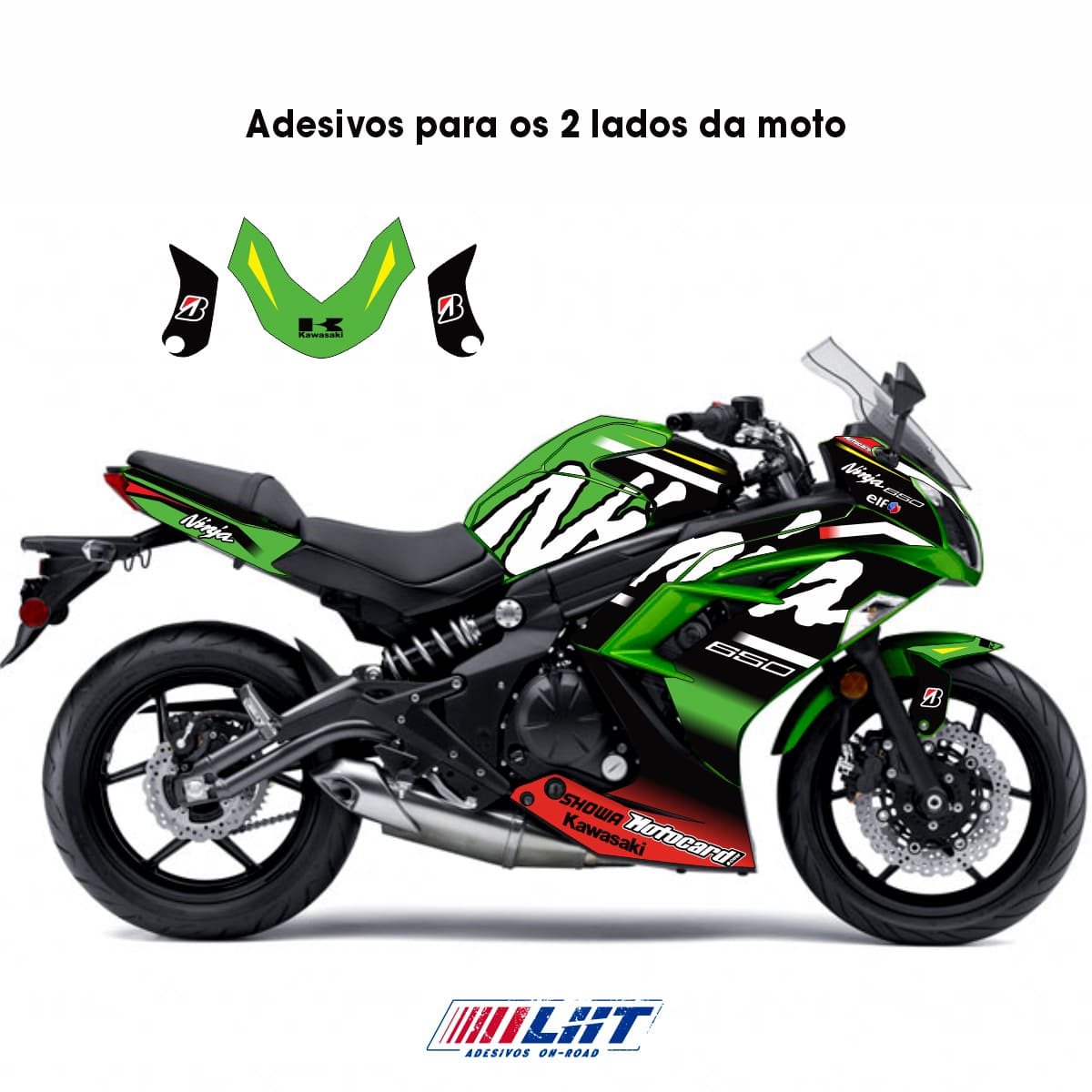 Adesivo Ninja 650 Completo 2011/2016 - Motocard Racing - Imagem 3