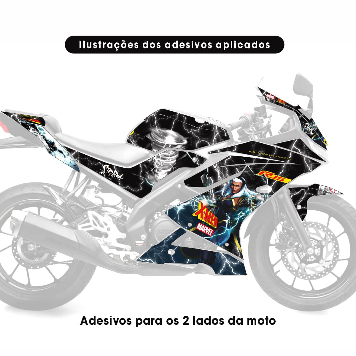 Adesivo R15 Yzf V3 Completo 2019/2026 - Tempestade X-men - Imagem 2