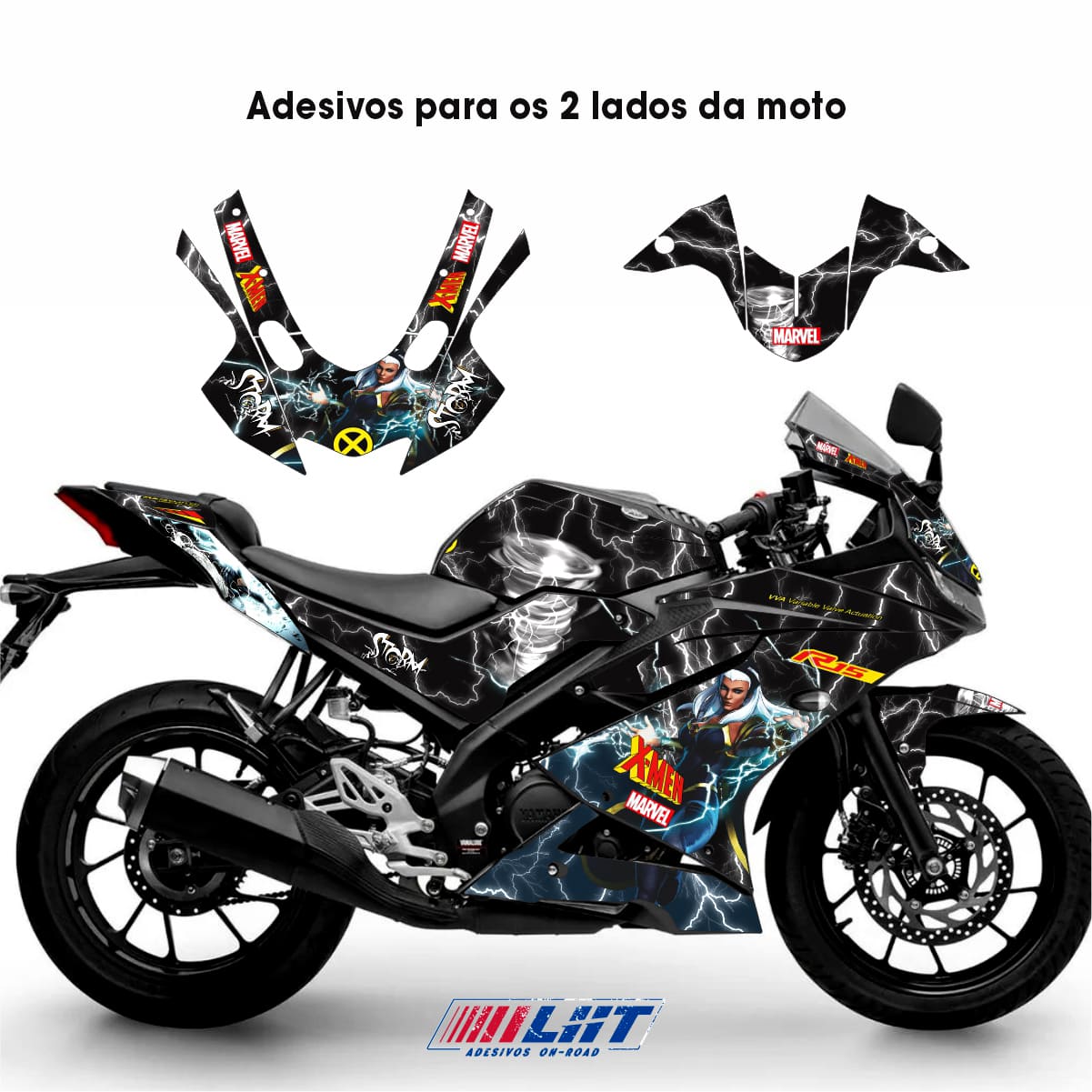 Adesivo R15 Yzf V3 Completo 2019/2026 - Tempestade X-men - Imagem 3