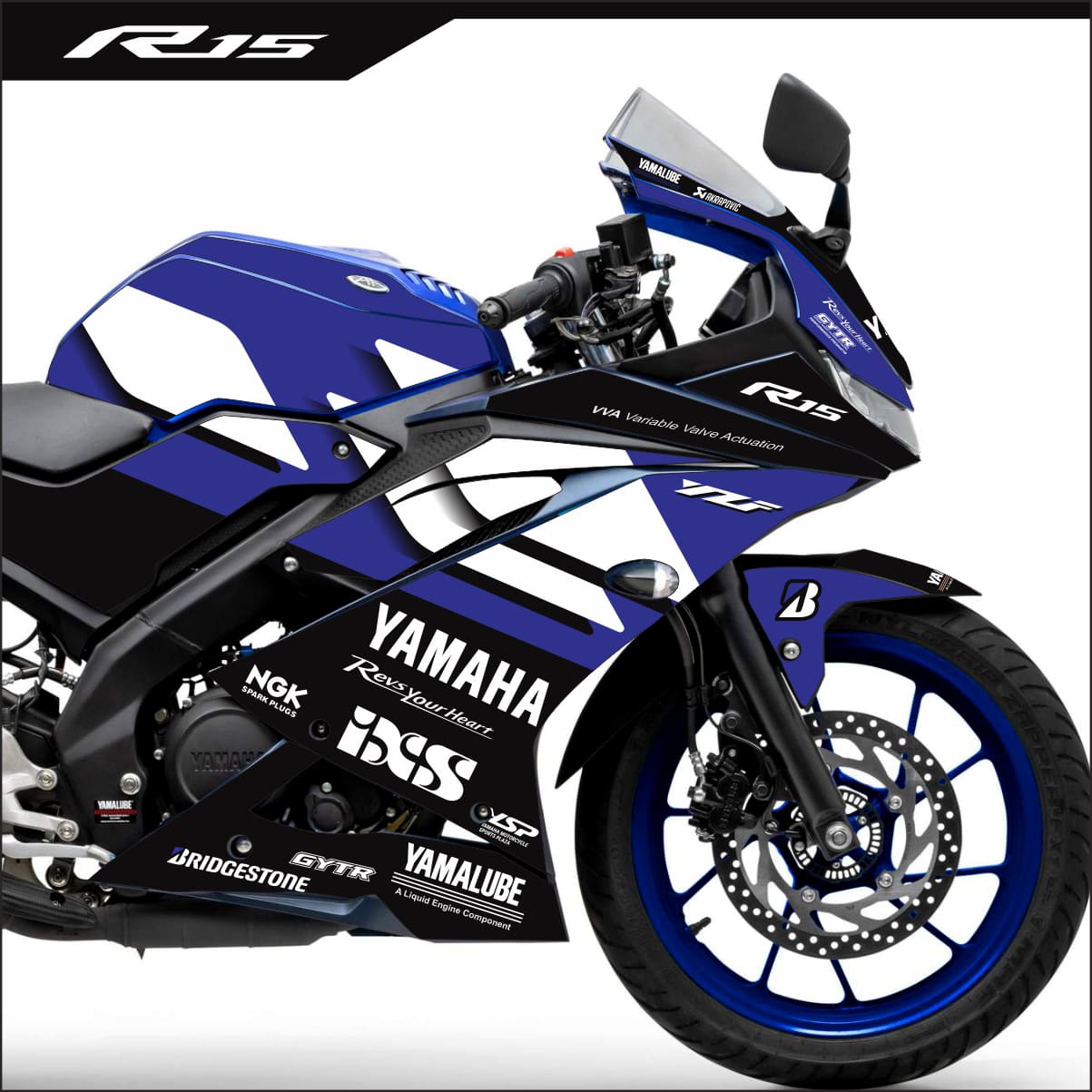 Adesivo R15 Yzf V3 Completo 2019/2026 - Aniversário 70 Anos Edição Especial - Imagem 10