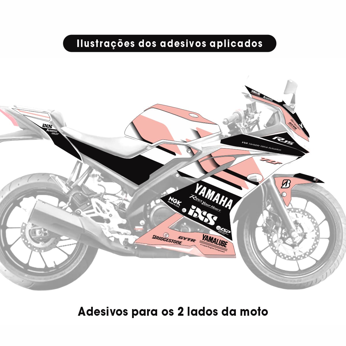 Adesivo R15 Yzf V3 Completo 2019/2026 - Aniversário 70 Anos Edição Especial - Imagem 8