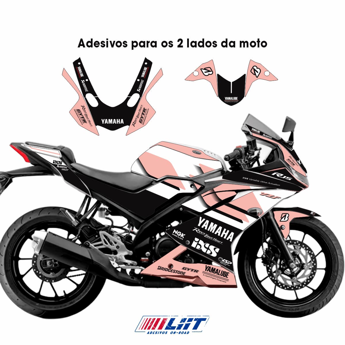 Adesivo R15 Yzf V3 Completo 2019/2026 - Aniversário 70 Anos Edição Especial - Imagem 9