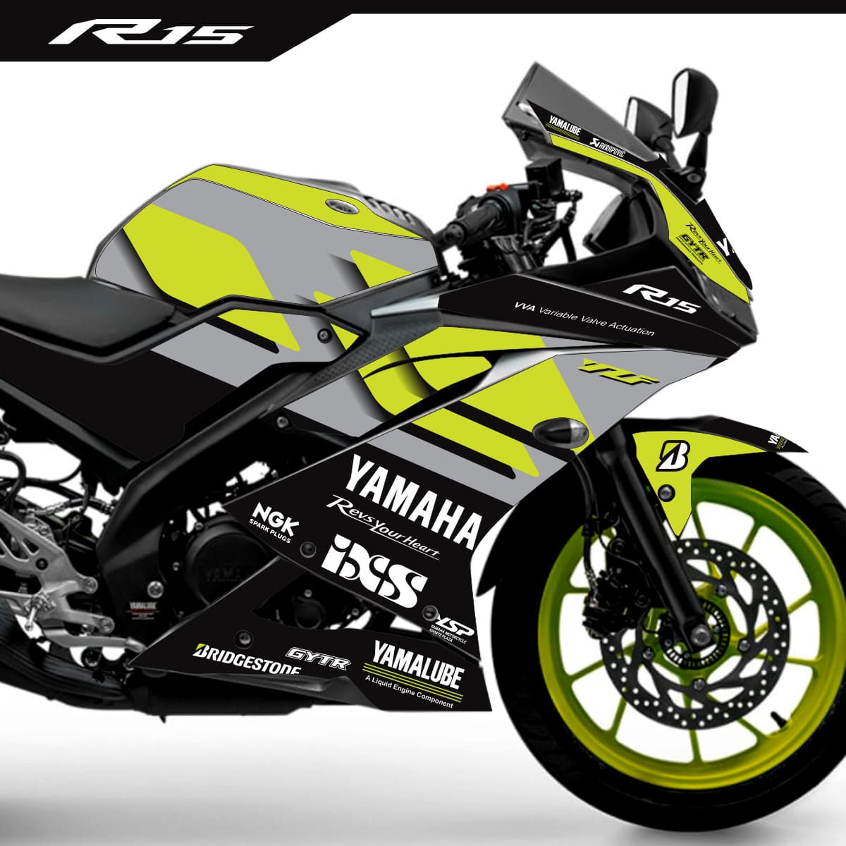 Adesivo R15 Yzf V3 Completo 2019/2026 - Aniversário 70 Anos Edição Especial - Imagem 4