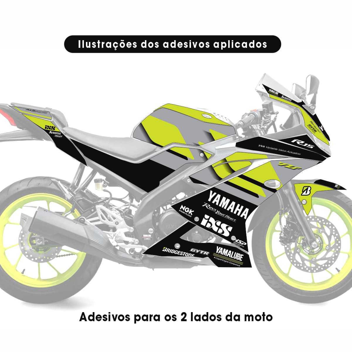 Adesivo R15 Yzf V3 Completo 2019/2026 - Aniversário 70 Anos Edição Especial - Imagem 5