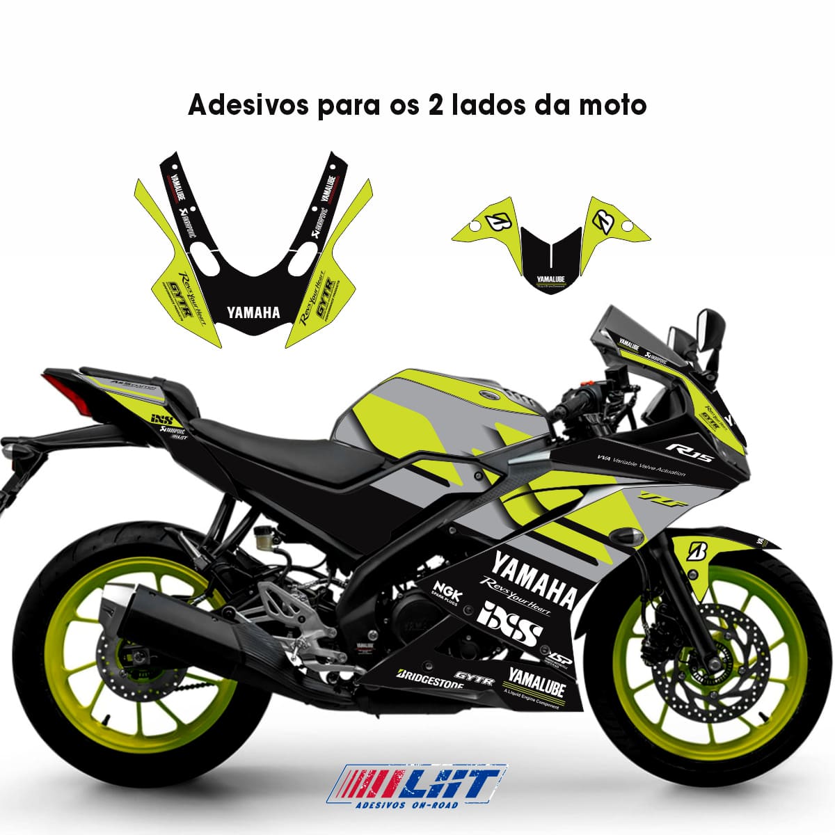 Adesivo R15 Yzf V3 Completo 2019/2026 - Aniversário 70 Anos Edição Especial - Imagem 6