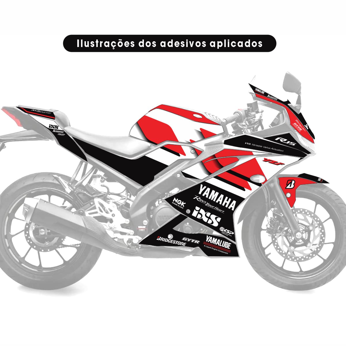 Adesivo R15 Yzf V3 Completo 2019/2026 - Aniversário 70 Anos Edição Especial - Imagem 2