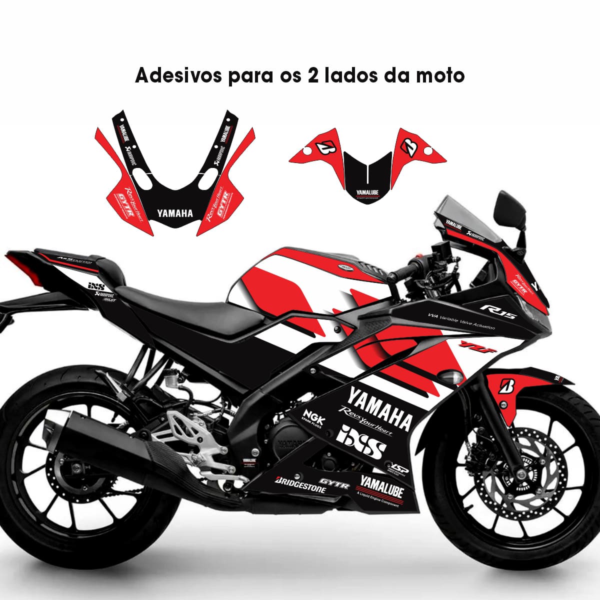 Adesivo R15 Yzf V3 Completo 2019/2026 - Aniversário 70 Anos Edição Especial - Imagem 3