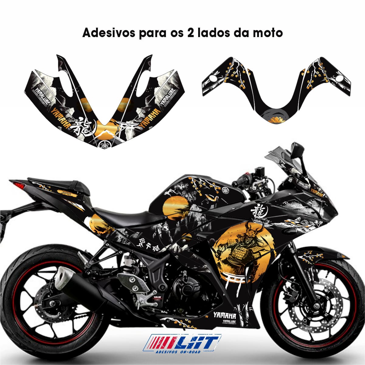 Adesivo R3 Completo 2013/2018 - Samurai Gold - Imagem 3