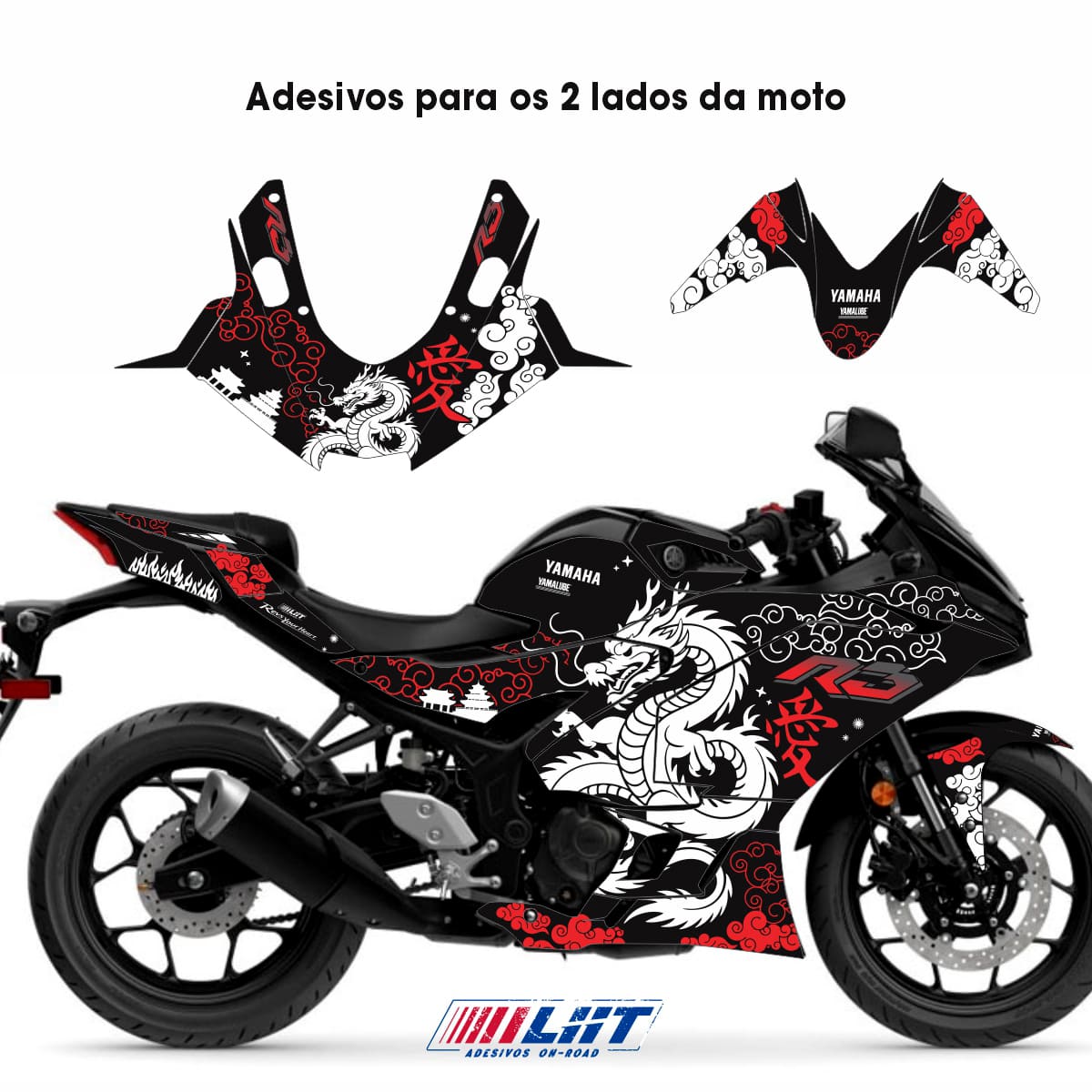 Adesivo R3 Connected 2026 Completo - Dragão Oriental - Imagem 3